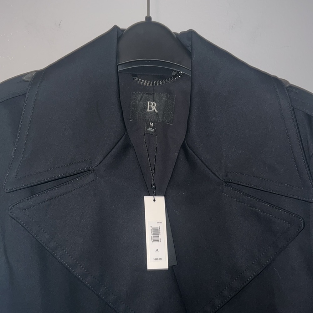 Banana Republic Black Trench Coat - Picture 3 of 12